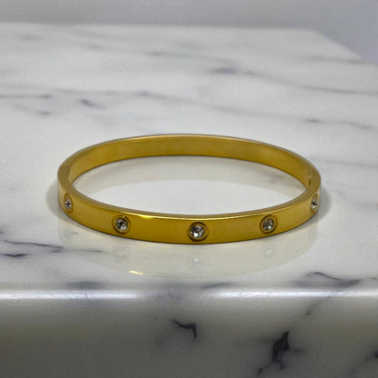 Straight Diamonds & Hearts Bracelet