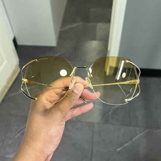 Gcci GG0651S-005 - Oversized Hexagonal Sunglasses