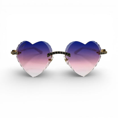 C Decor Sunglasses - 56-19 Custom Hearts Composite Marbles w/ Diamond Set (2026)