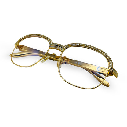 Combo - Malmaison - Gold Plated Temples w/ Double Rim Diamond Frame + Yakuza