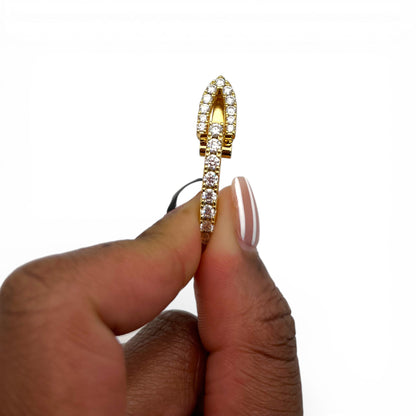 C Decor Moissanite Diamonds Prong Set - Gold