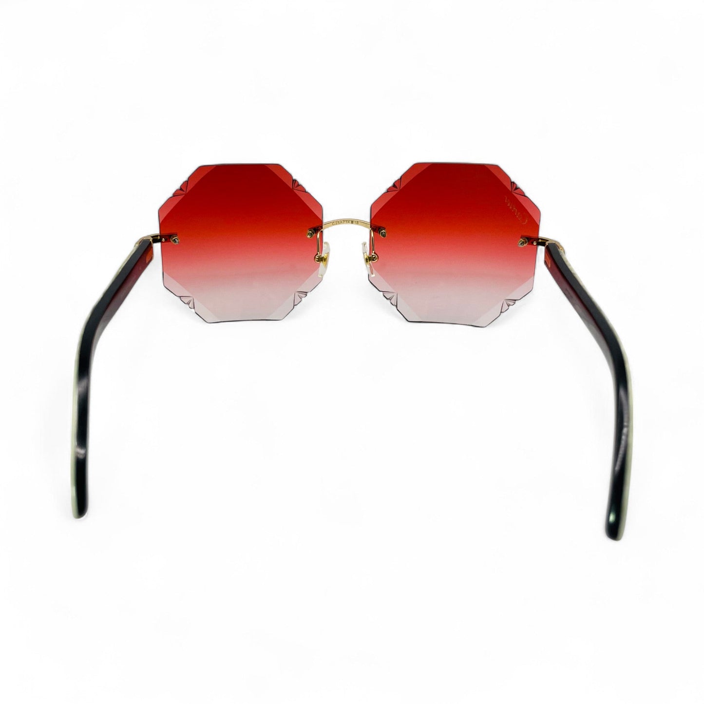 C Decor Buffs (Diamond Cut) - Silver White Genuine Horn Sunglasses (2020s) - Luxury Optical