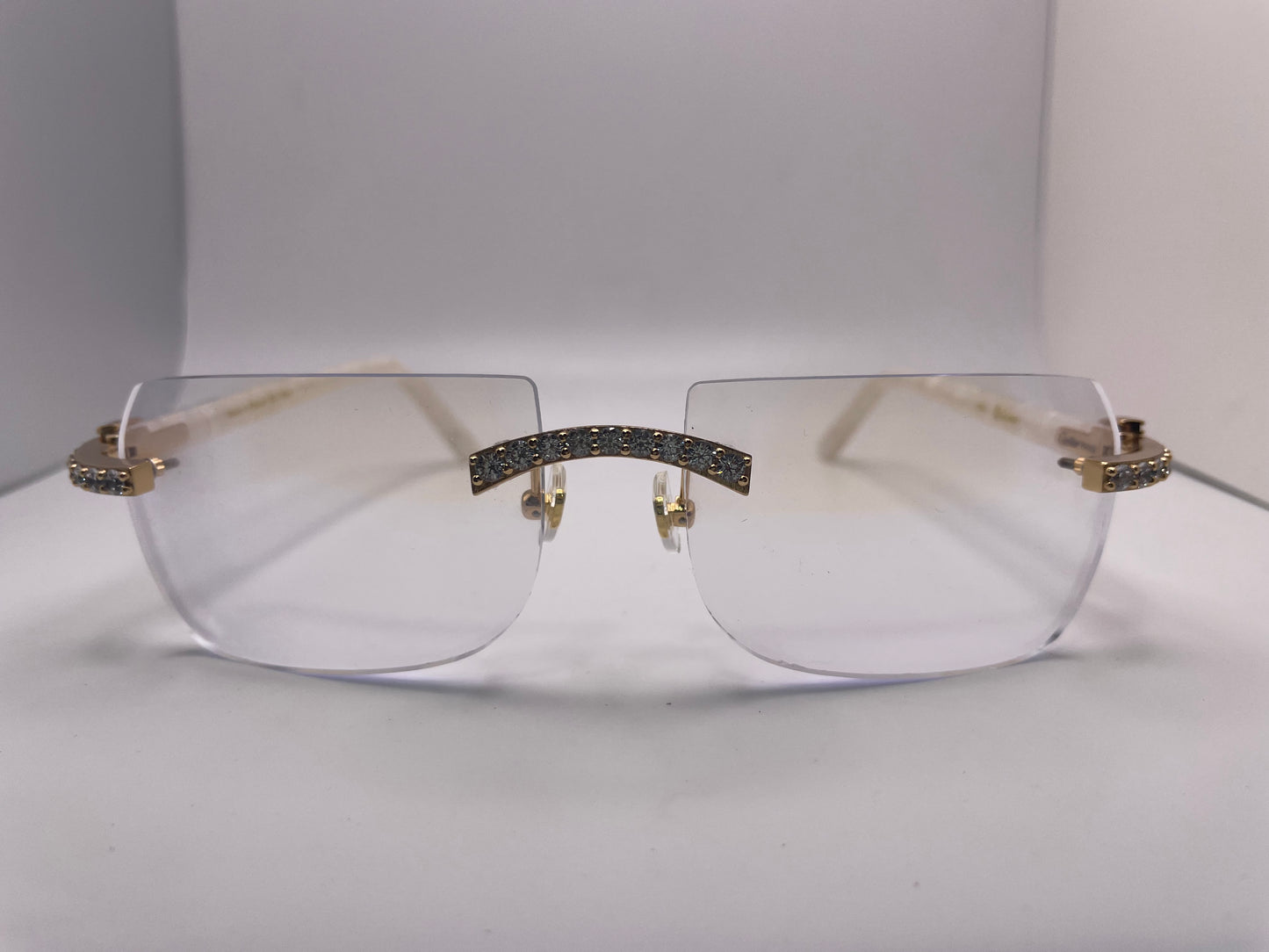 Cartier Small C Décor - Silver w/ White Marbles - Clear
