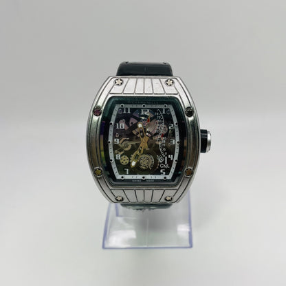 RM - Silver Case - Black Dial & Strap