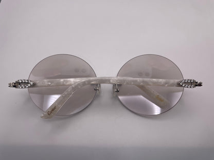 Cartier Small C Décor - Silver w/ White Marbles