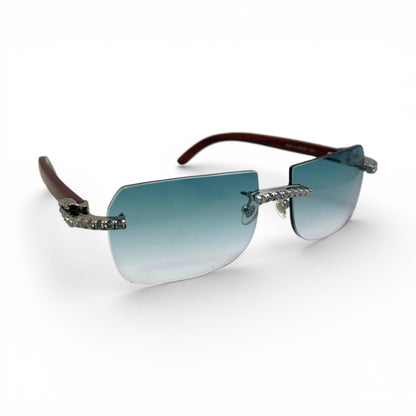 C Decor Iced - Custom Buffs & Woods Sunglasses w/ Diamonds Set (2020s) - Luxury Optical