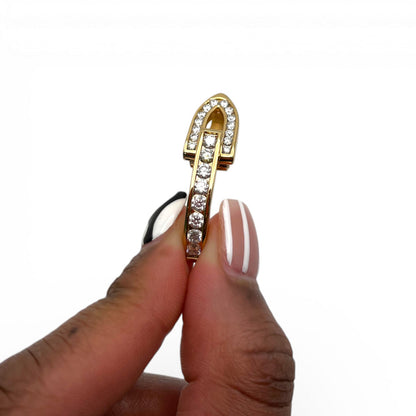 C Decor Moissanite Diamonds Round Channel Set - Gold