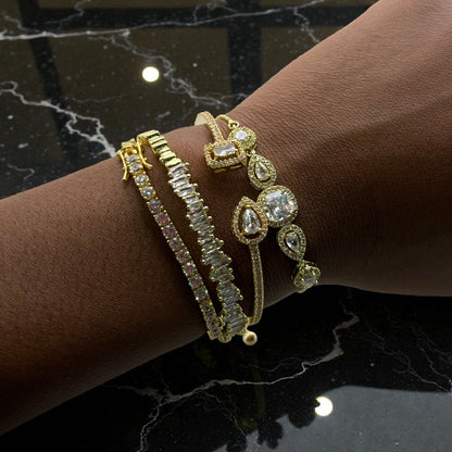 Baguette Diamond Bracelet - Gold