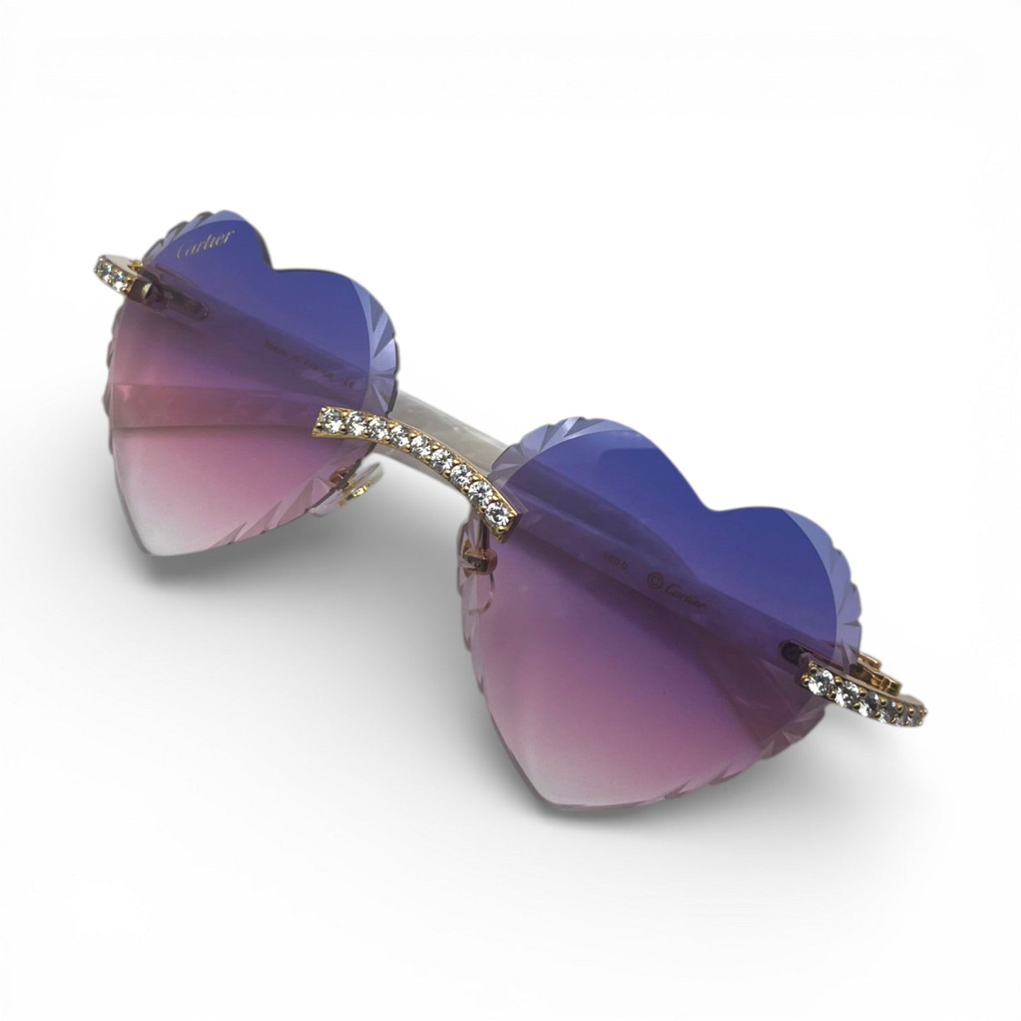 C Decor Sunglasses - 56-19 Custom Hearts Composite Marbles w/ Diamond Set (2026)