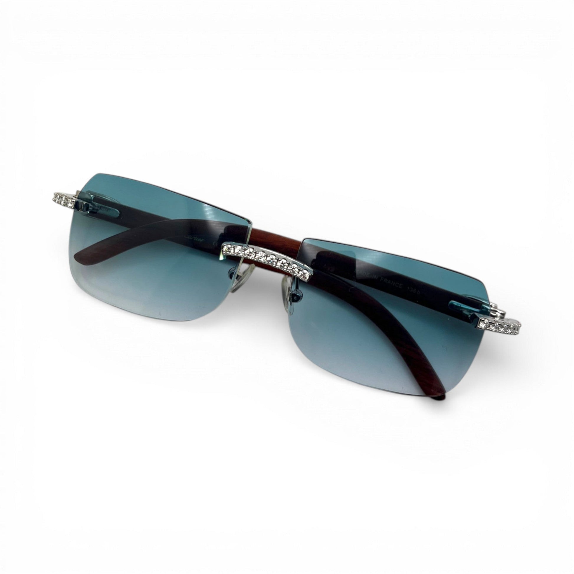 C Decor Iced - Custom Buffs & Woods Sunglasses w/ Diamonds Set (2020s) - Luxury Optical