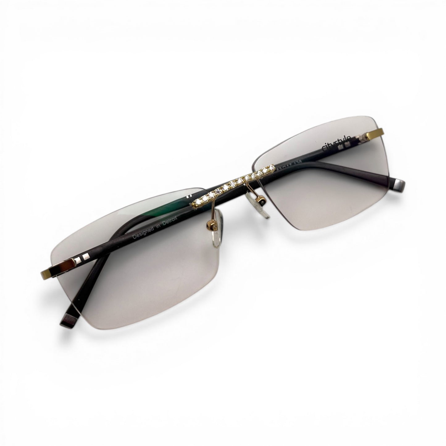 CityStyle™ 007 (Iced) - Gold Black Composite Marbles w/ Moissanite Bridge