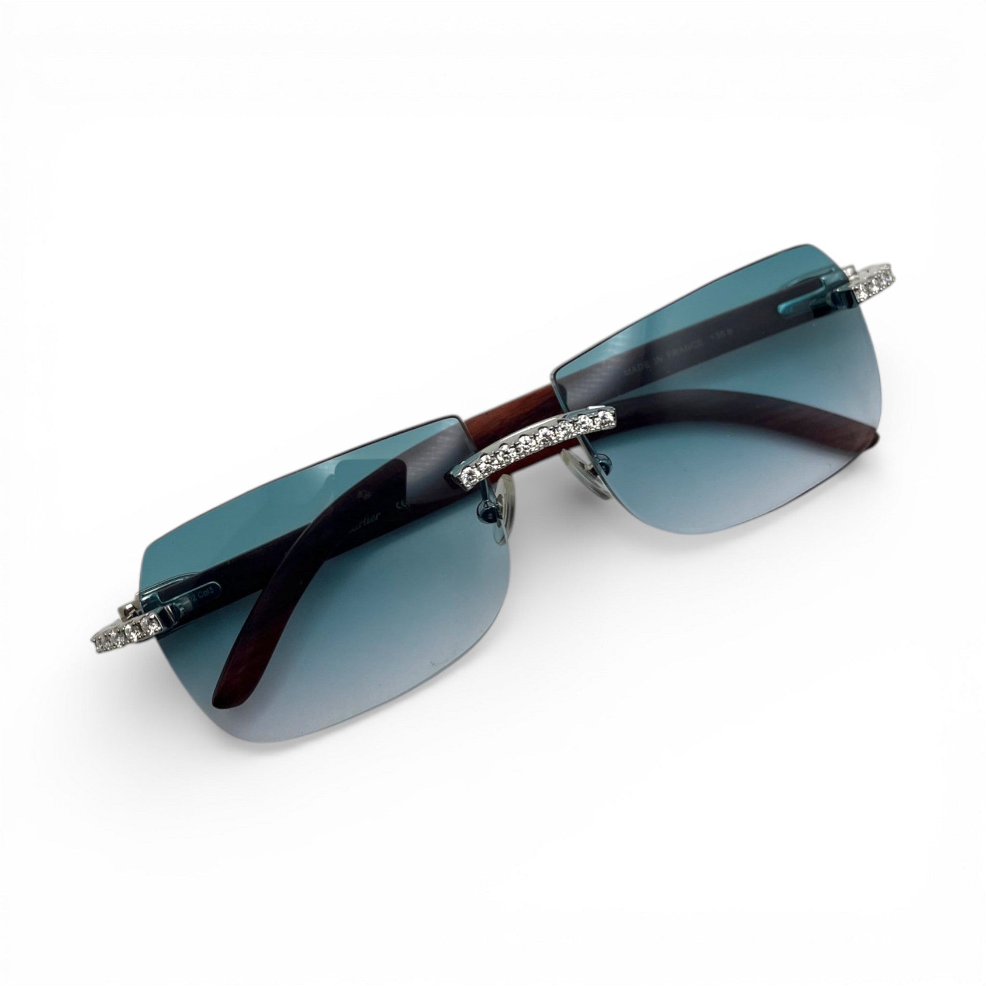 C Decor Iced - Custom Buffs & Woods Sunglasses w/ Diamonds Set (2020s) - Luxury Optical