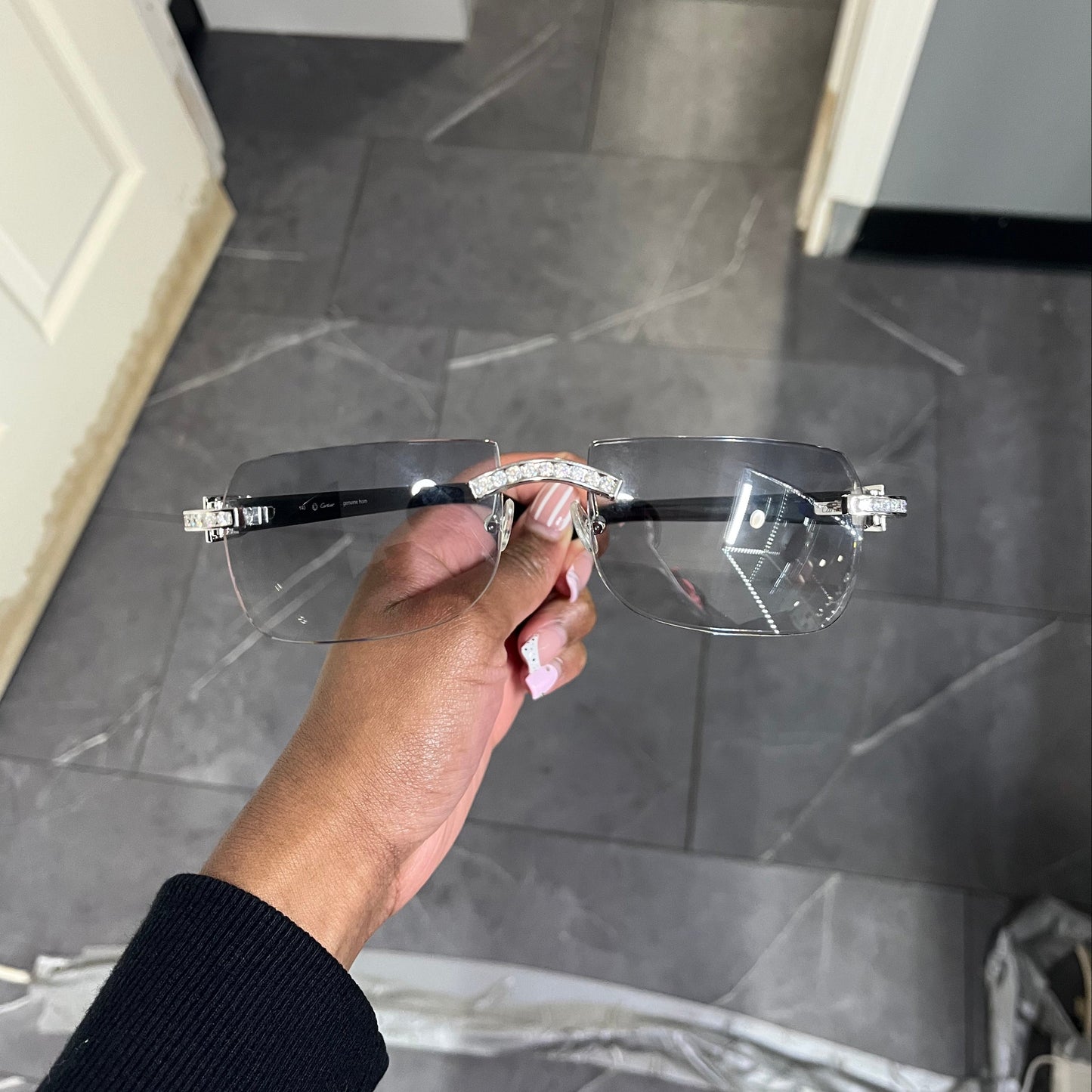 C Decor Iced - Custom Buffs & Woods Sunglasses w/ Diamonds Set (2020s) - Luxury Optical
