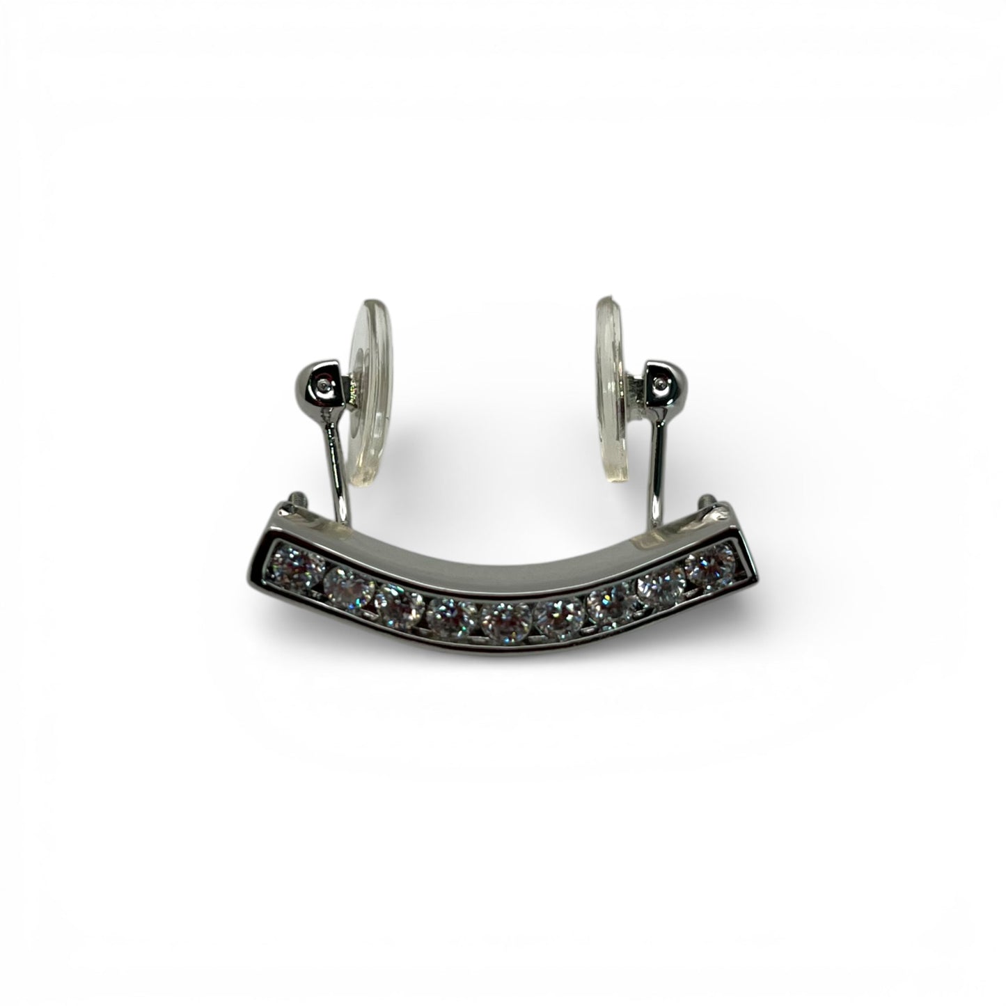 C Decor Moissanite Diamonds Round Channel Set - Silver