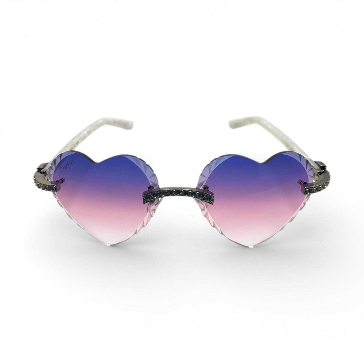 C Decor Sunglasses - 56-19 Custom Hearts Composite Marbles w/ Diamond Set (2026)