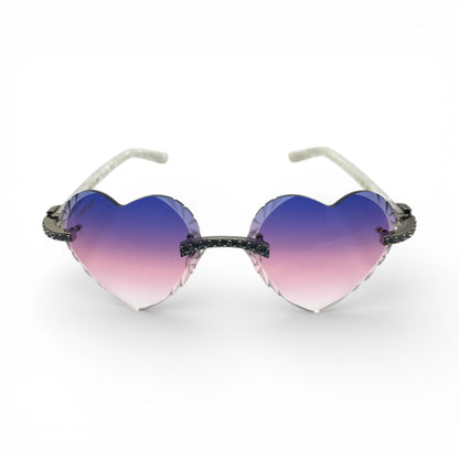 C Decor Sunglasses - 56-19 Custom Hearts Composite Marbles w/ Diamond Set (2026)