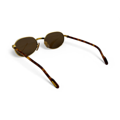 Authentic Cartier Lueur - Gold Tortoise Acetate Sunglasses w/ Brown Lenses (90s)