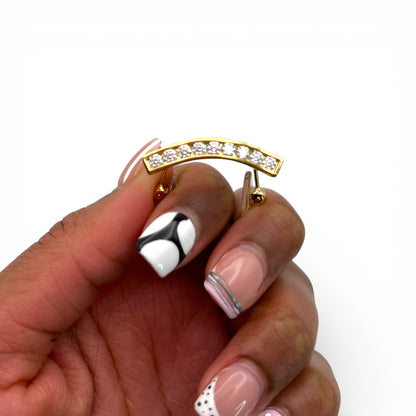 C Decor Moissanite Diamonds Round Channel Set - Gold