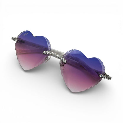 C Decor Sunglasses - 56-19 Custom Hearts Composite Marbles w/ Diamond Set (2026)