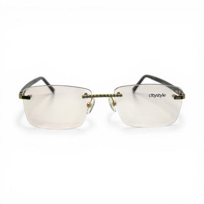 CityStyle™ 007 (Iced) - Gold Black Composite Marbles w/ Moissanite Bridge