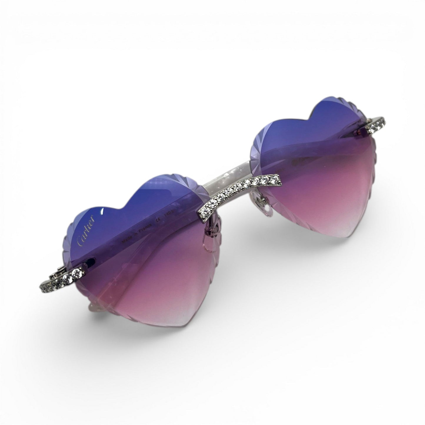 C Decor Sunglasses - 56-19 Custom Hearts Composite Marbles w/ Diamond Set (2026)