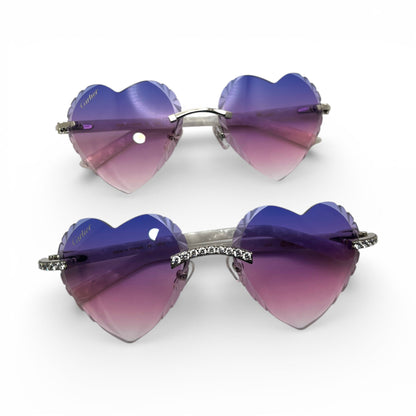 C Decor Sunglasses - 56-19 Custom Hearts Composite Marbles (2026)