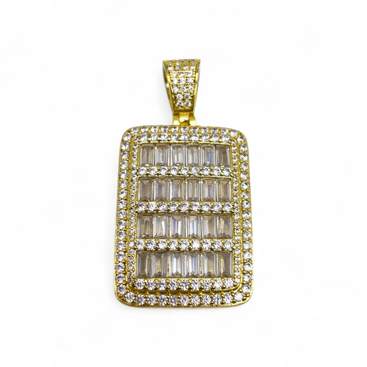 Grill Pendant - Plated 18kt Gold w/ CZ Diamonds