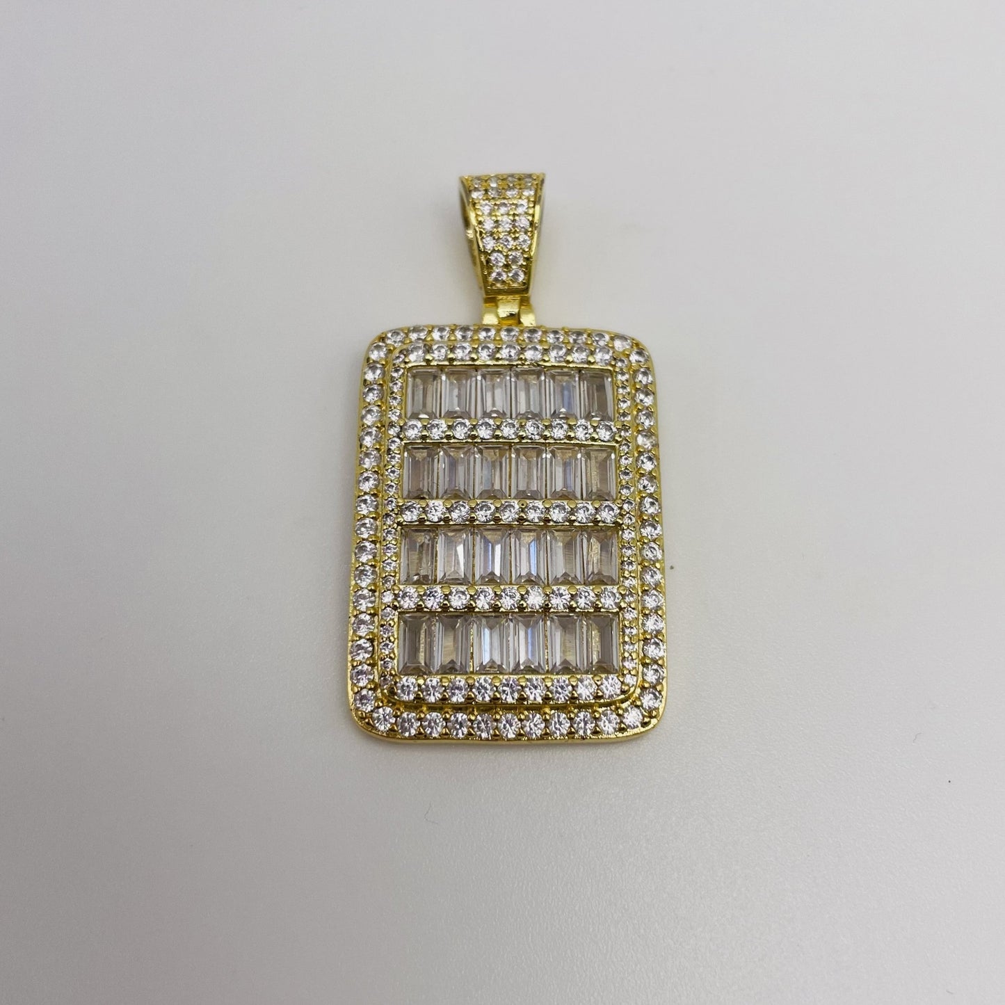 Grill Pendant - Plated 18kt Gold w/ CZ Diamonds