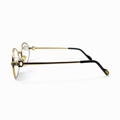 Saint Honore - 55-22 Gold Wires Eyeglasses w/ Oval Lenses (90s) - Luxury Optical