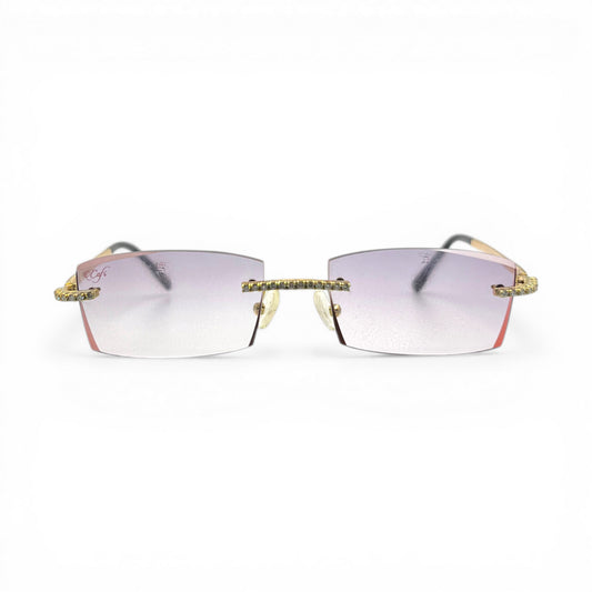 Cafr™ Square - Gold Wires w/ Custom Diamond Prong Set