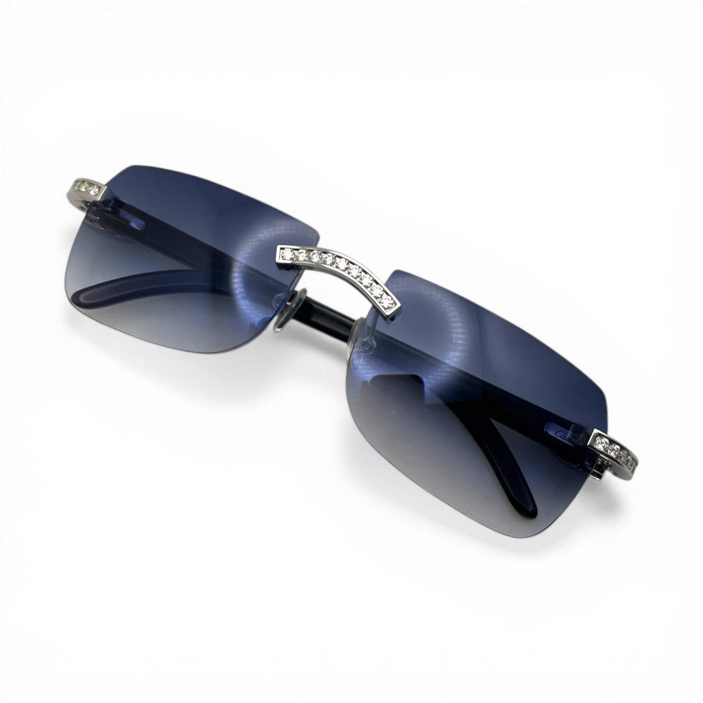 C Decor Iced (Moissanite - Cafr Genuine)- Custom Buffs & Woods Sunglasses & Diamonds Set (2020s) - Luxury Optical