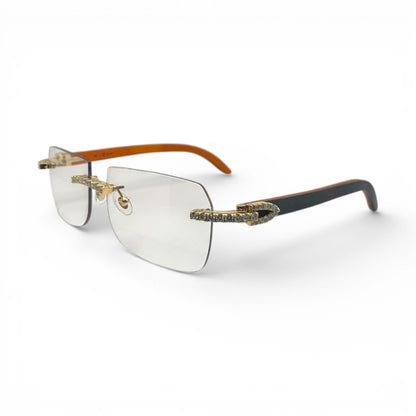 C Decor Iced - Custom Buffs & Woods Sunglasses w/ Diamonds Set (2020s) - Luxury Optical