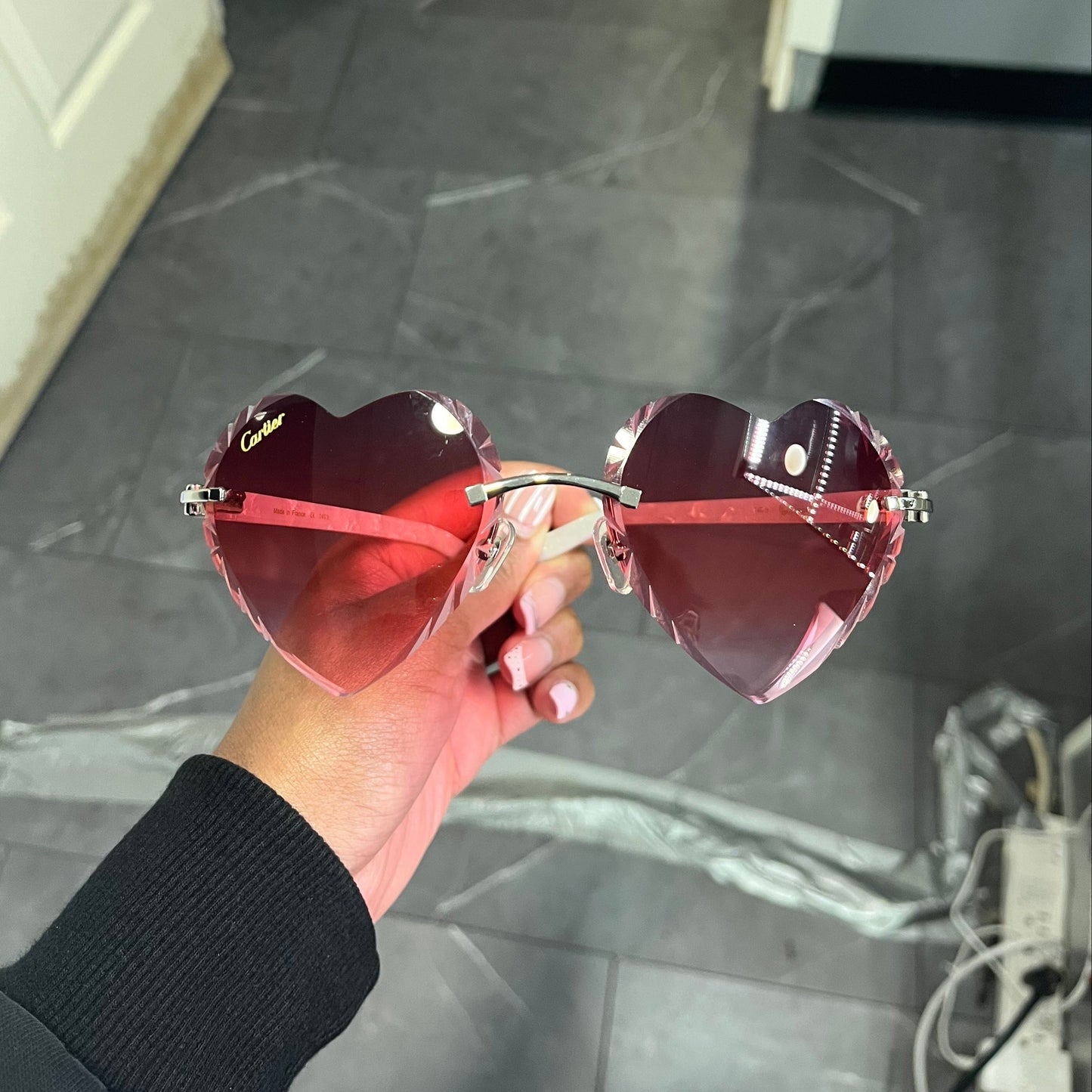 C Decor Sunglasses - 56-19 Custom Hearts Composite Marbles (2026)