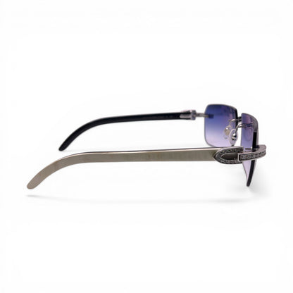 C Decor Iced (Moissanite - Cafr Genuine)- Custom Buffs & Woods Sunglasses & Diamonds Set (2020s) - Luxury Optical