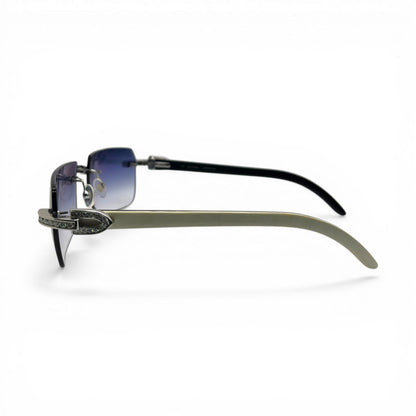 C Decor Iced (Moissanite - Cafr Genuine)- Custom Buffs & Woods Sunglasses & Diamonds Set (2020s) - Luxury Optical