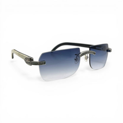 C Decor Iced (Moissanite - Cafr Genuine)- Custom Buffs & Woods Sunglasses & Diamonds Set (2020s) - Luxury Optical
