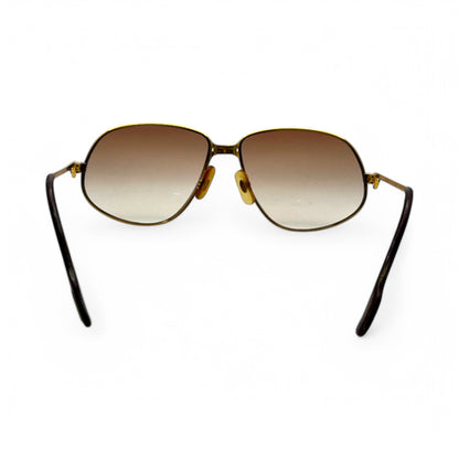 Authentic Cartier Panthere GM - Gold Wires Sunglasses w/ Brown Lenses (80s)