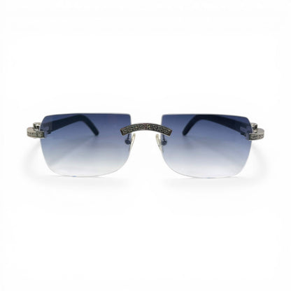 C Decor Iced (Moissanite - Cafr Genuine)- Custom Buffs & Woods Sunglasses & Diamonds Set (2020s) - Luxury Optical