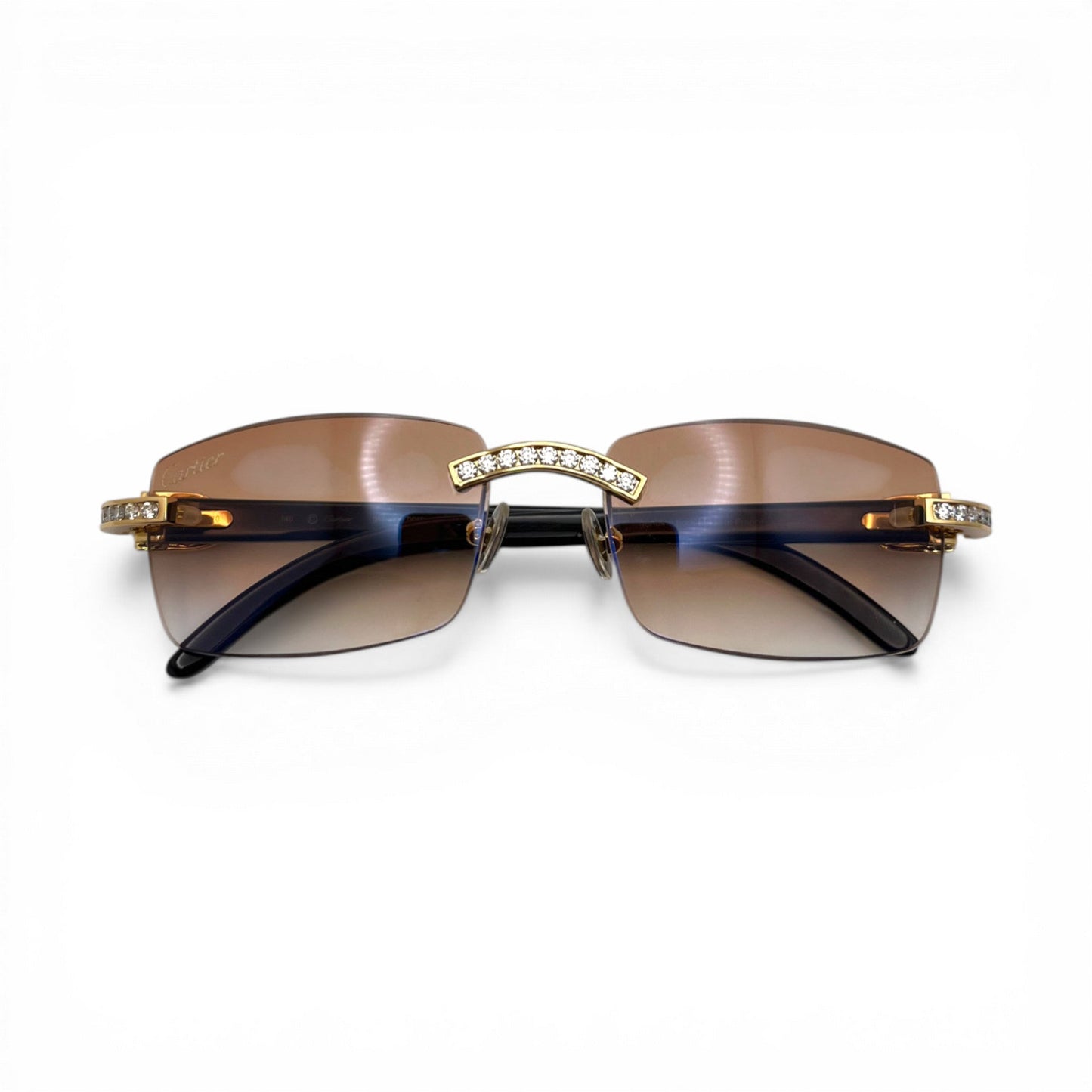 C Decor Iced (Moissanite - Cafr Genuine)- Custom Buffs & Woods Sunglasses & Diamonds Set (2020s) - Luxury Optical