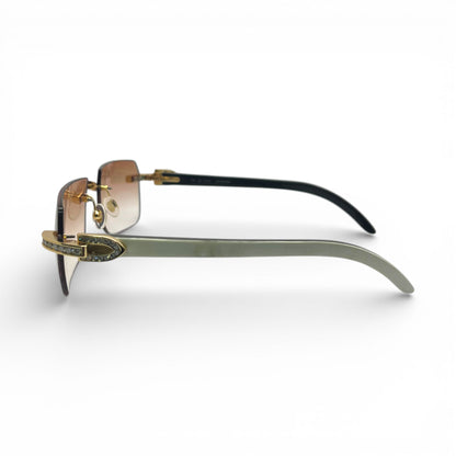 C Decor Iced - Custom Buffs & Woods Sunglasses w/ Diamonds Set (2020s) - Luxury Optical