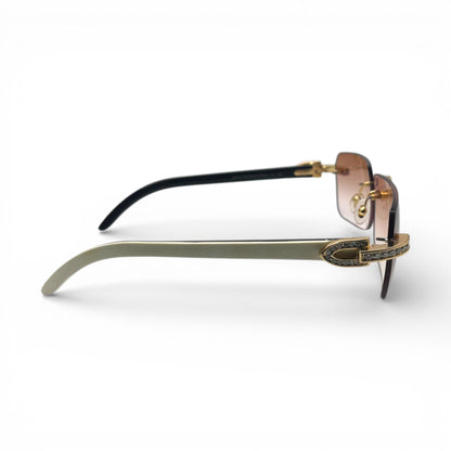 C Decor Iced - Custom Buffs & Woods Sunglasses w/ Diamonds Set (2020s) - Luxury Optical