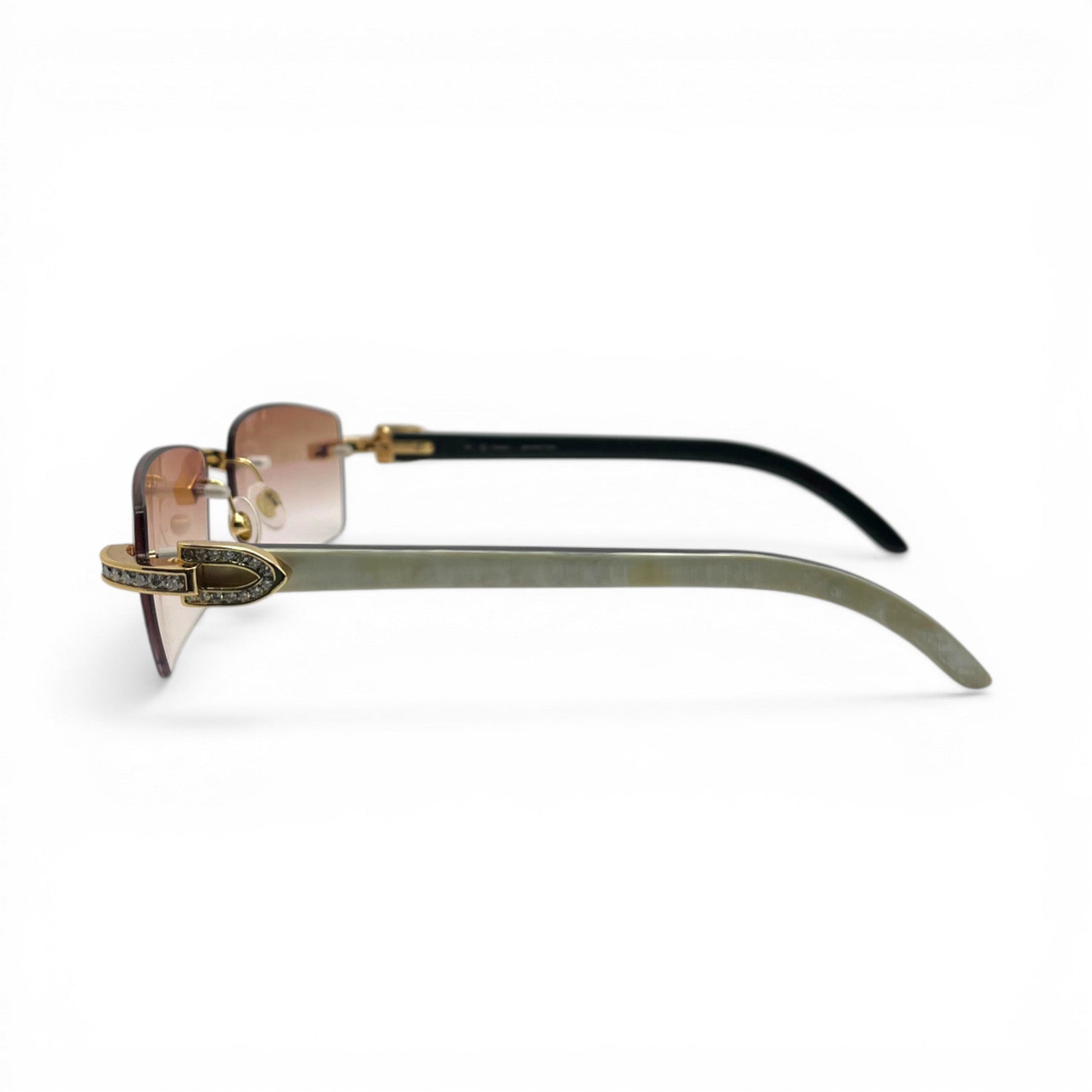 C Decor Iced (Moissanite - Cafr Genuine)- Custom Buffs & Woods Sunglasses & Diamonds Set (2020s) - Luxury Optical