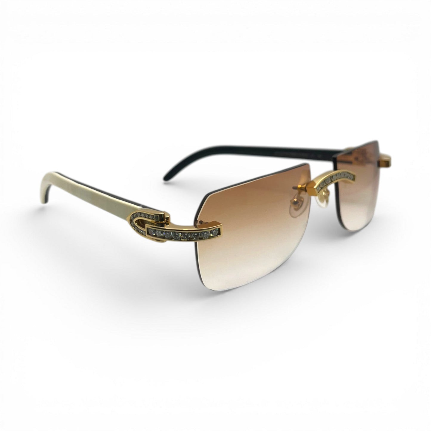 C Decor Iced - Custom Buffs & Woods Sunglasses w/ Diamonds Set (2020s) - Luxury Optical