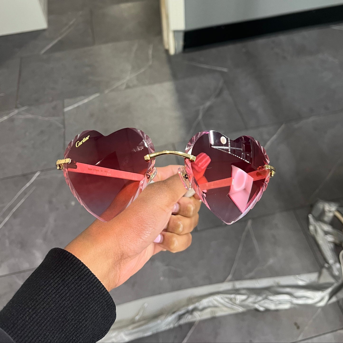 C Decor Sunglasses - 56-19 Custom Hearts Composite Marbles (2026)