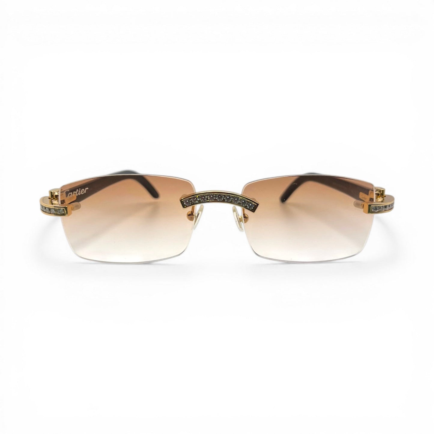 C Decor Iced (Moissanite - Cafr Genuine)- Custom Buffs & Woods Sunglasses & Diamonds Set (2020s) - Luxury Optical