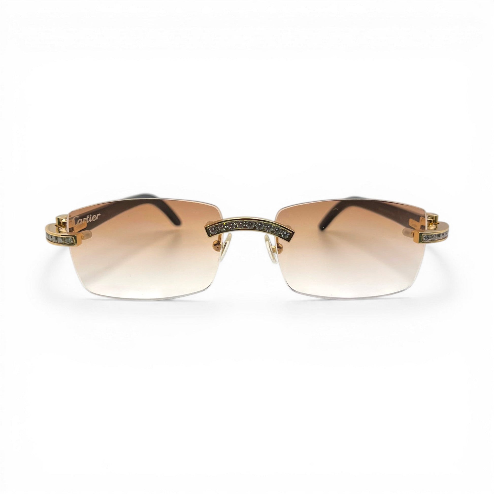 C Decor Iced (Moissanite - Cafr Genuine)- Custom Buffs & Woods Sunglasses & Diamonds Set (2020s) - Luxury Optical
