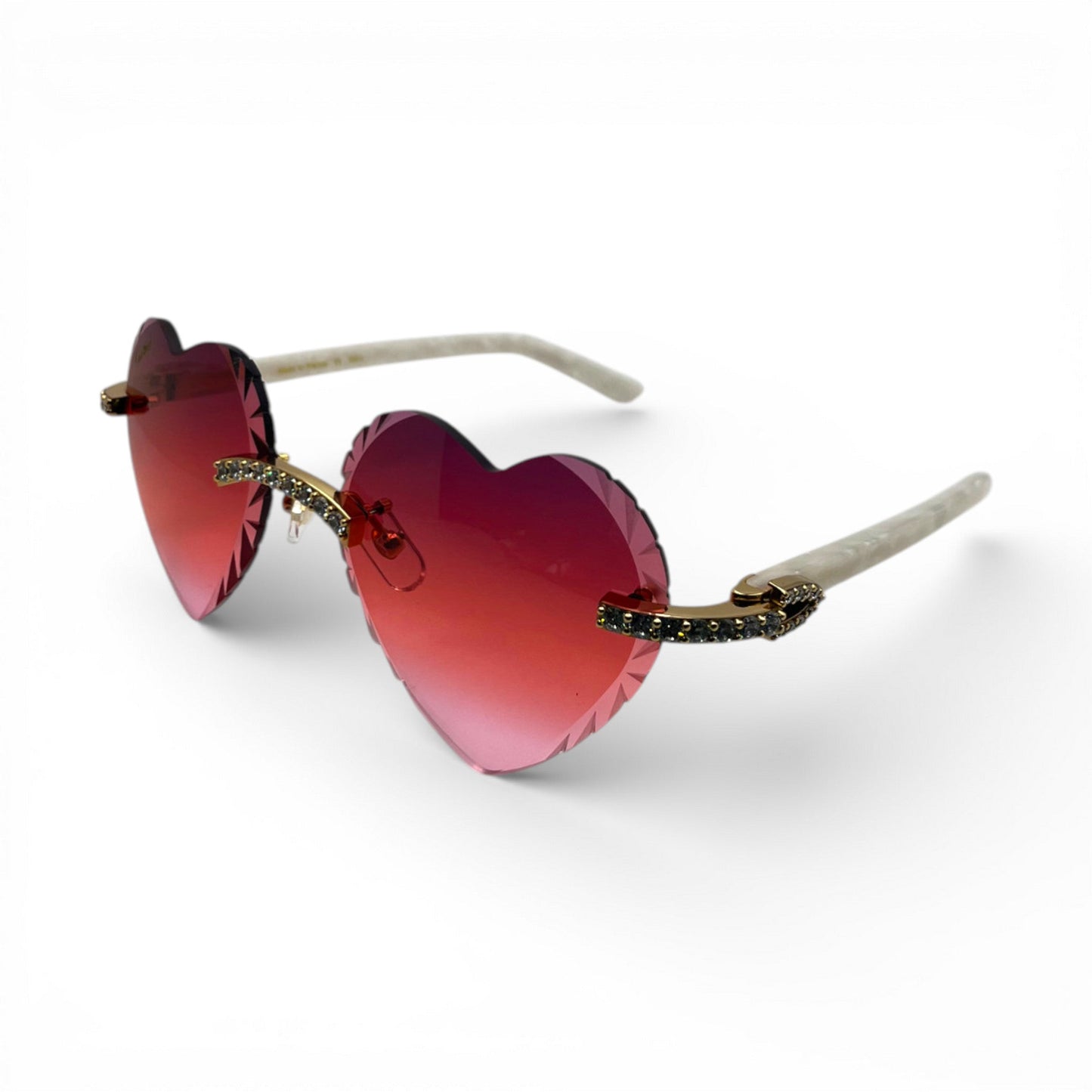 C Decor Sunglasses - 56-19 Custom Hearts Composite Marbles w/ Diamond Set (2026)
