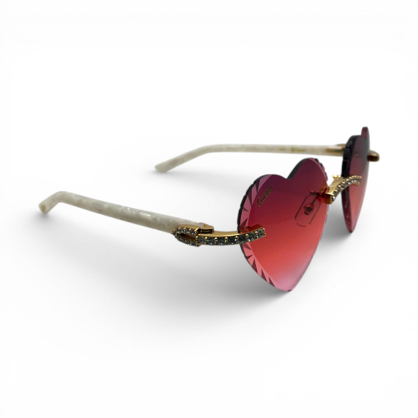 C Decor Sunglasses - 56-19 Custom Hearts Composite Marbles w/ Diamond Set (2026)