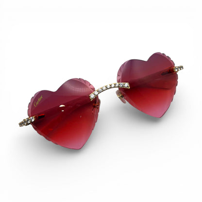 C Decor Sunglasses - 56-19 Custom Hearts Composite Marbles w/ Diamond Set (2026)