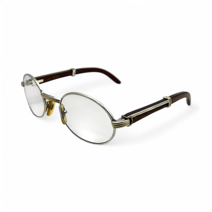 Authentic Cartier Giverny - Vintage Silver Dark Woods Sunglasses (90s)